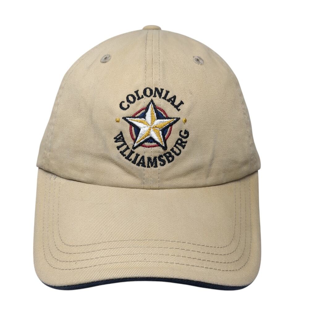 Colonial Williamsburg Baseball Cap Brown One Size Adjustable Embroidered 6 Panel